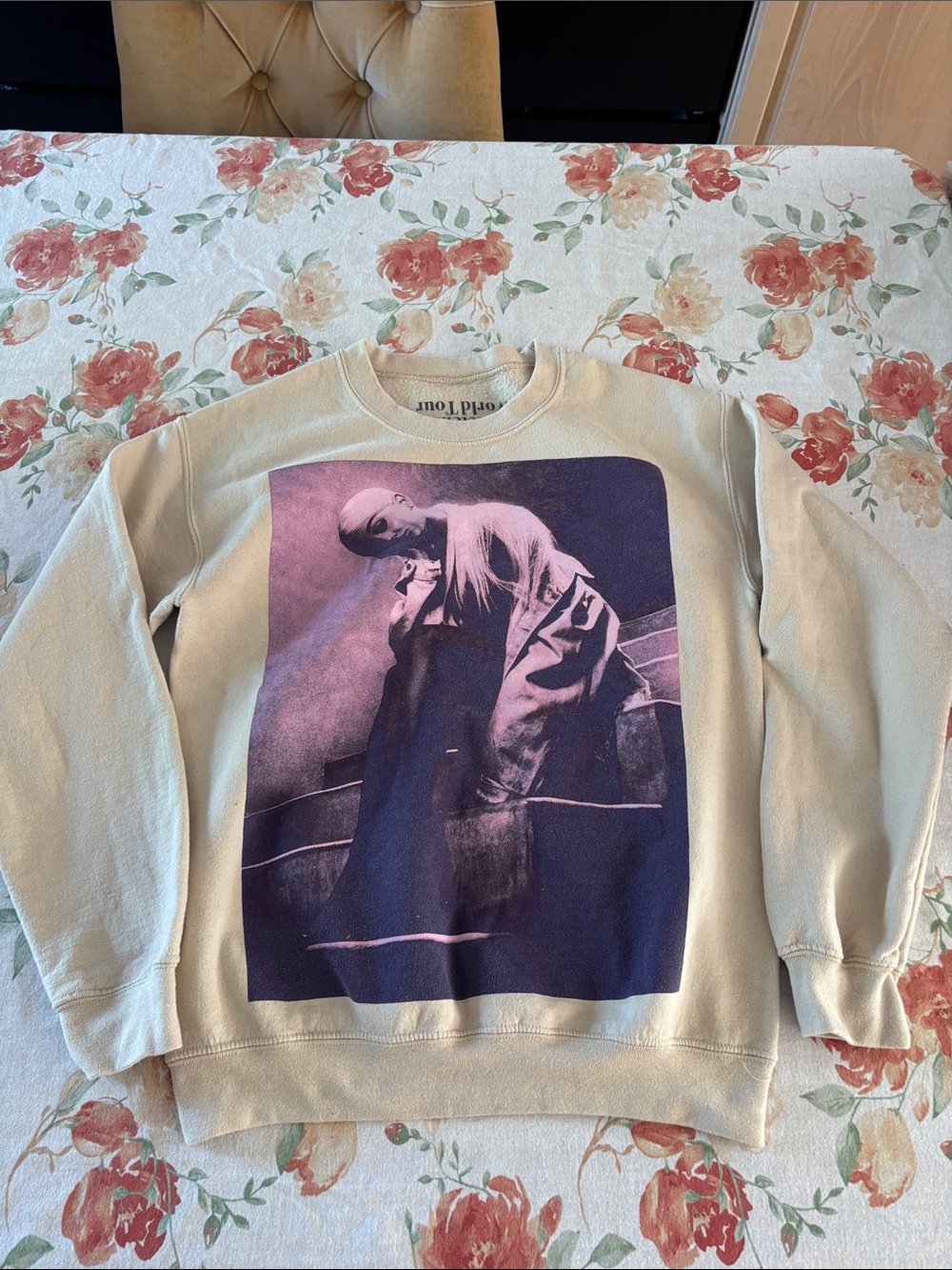 Ariana Grande Beige Purple SWEETENER WORLD TOUR 2019 Sweatshirt-S